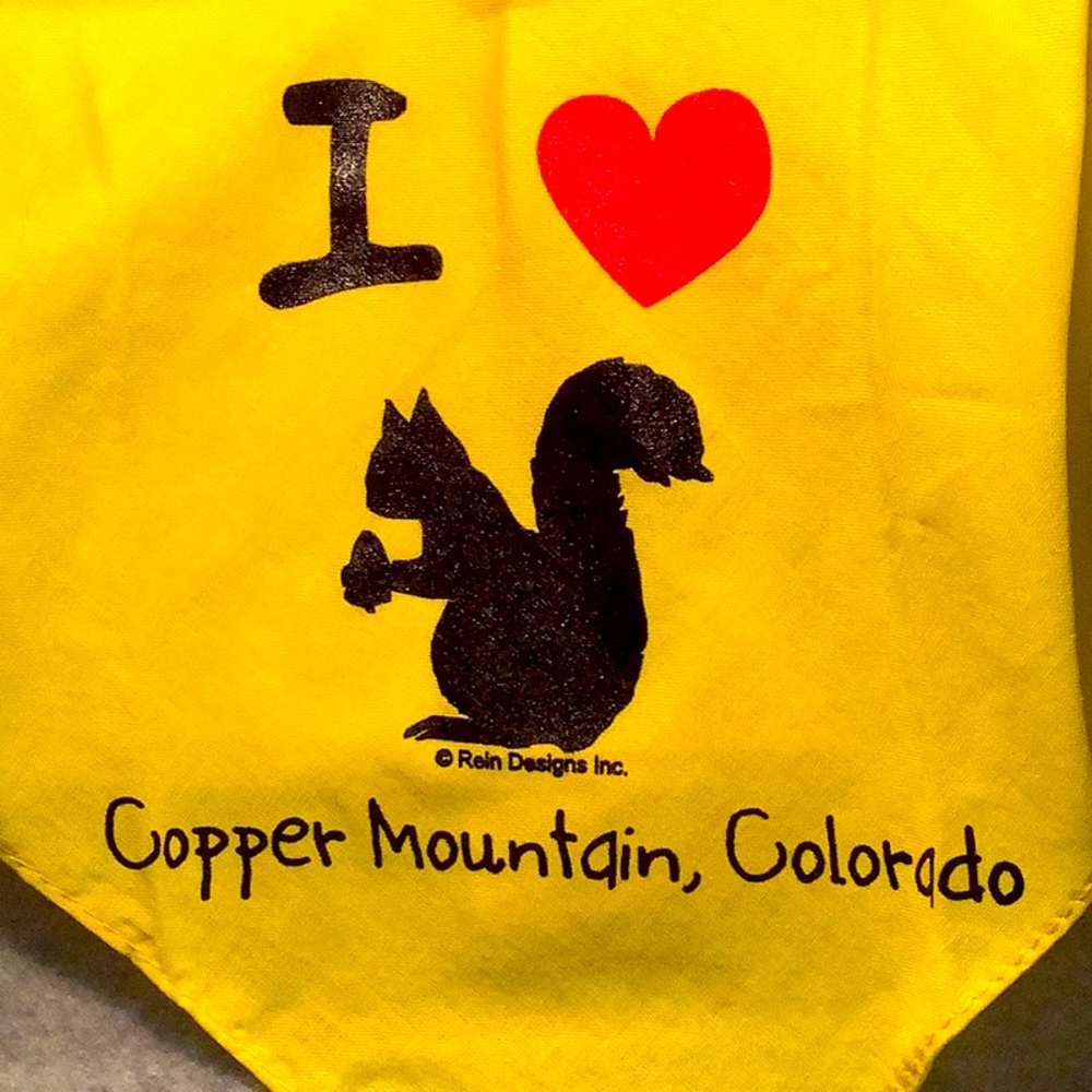 🐶Yellow Dog Bandanna “I ❤️ 🐿” I love squirrels